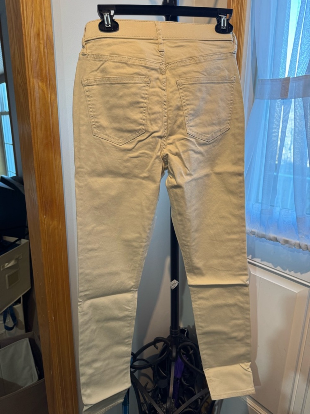 New York & Company High-Rise Skinny Pants in Beige